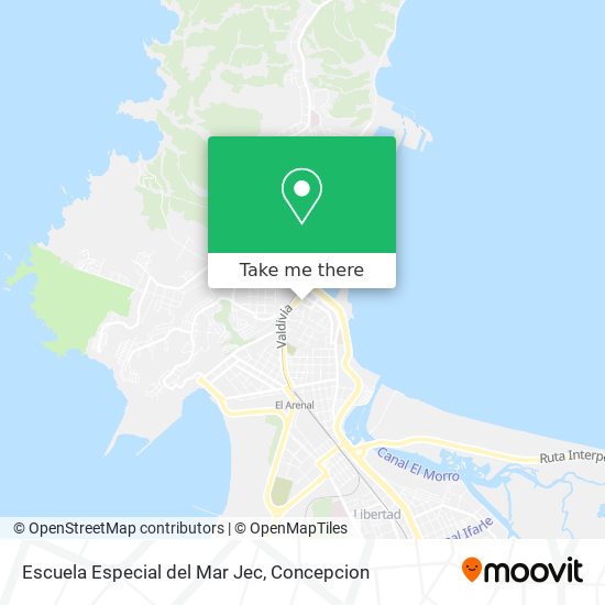 Mapa de Escuela Especial del Mar Jec