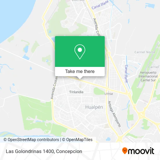 Las Golondrinas 1400 map