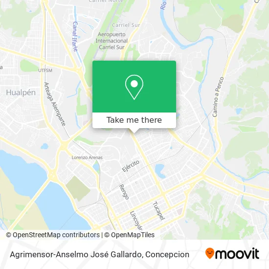 Agrimensor-Anselmo José Gallardo map