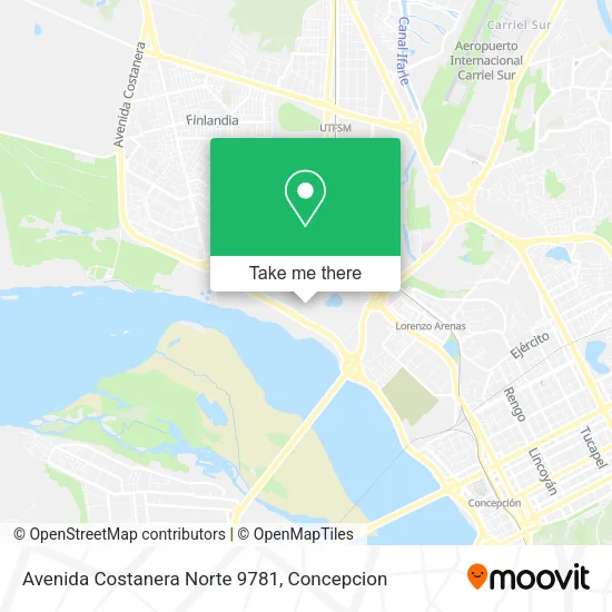 Mapa de Avenida Costanera Norte 9781