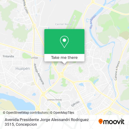 Mapa de Avenida Presidente Jorge Alessandri Rodriguez 3515