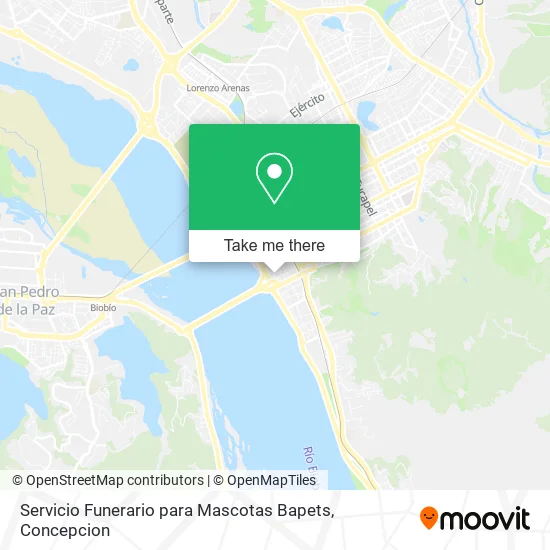 Mapa de Servicio Funerario para Mascotas Bapets