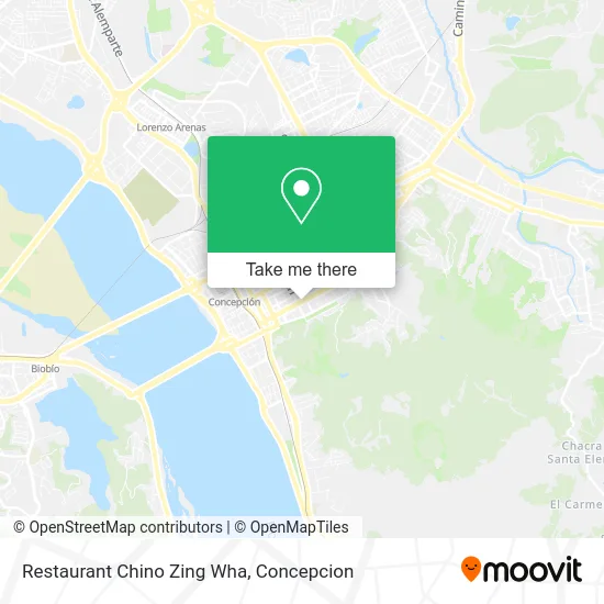 Restaurant Chino Zing Wha map