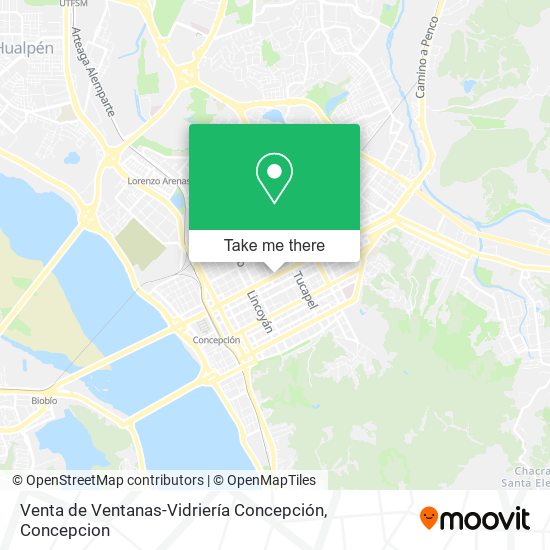 Mapa de Venta de Ventanas-Vidriería Concepción