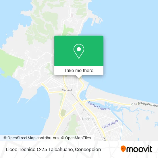 Mapa de Liceo Tecnico C-25 Talcahuano