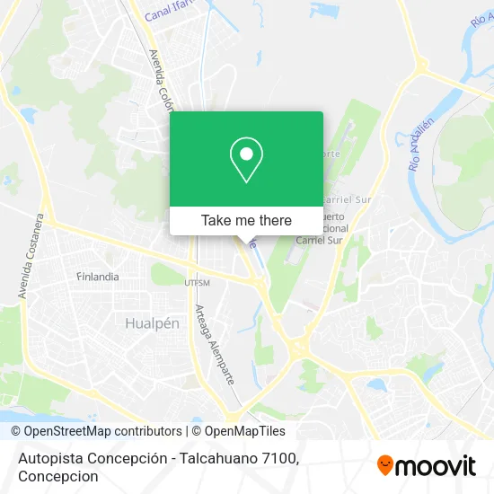 Mapa de Autopista Concepción - Talcahuano 7100