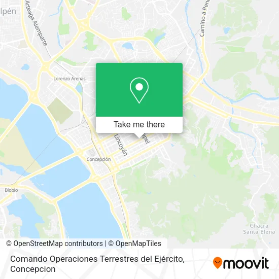Mapa de Comando Operaciones Terrestres del Ejército