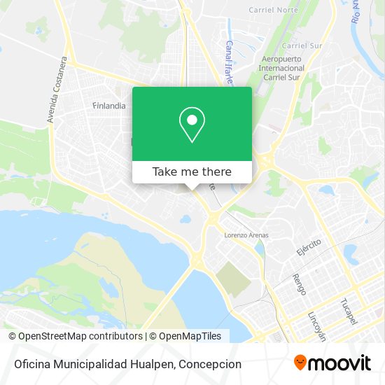 Oficina Municipalidad Hualpen map