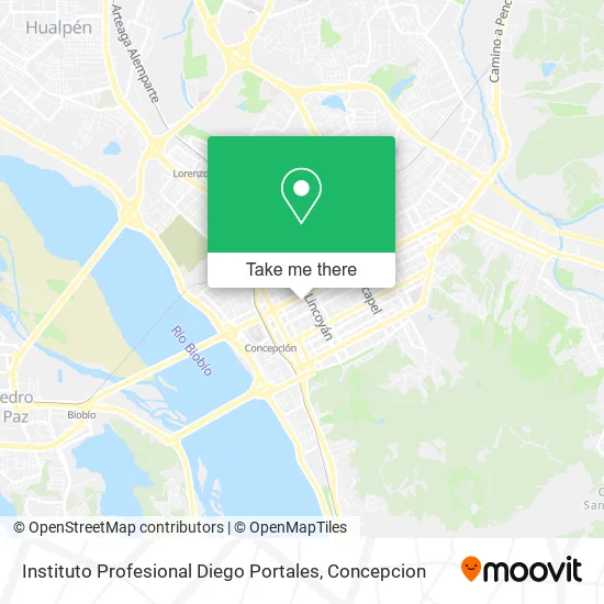 Mapa de Instituto Profesional Diego Portales