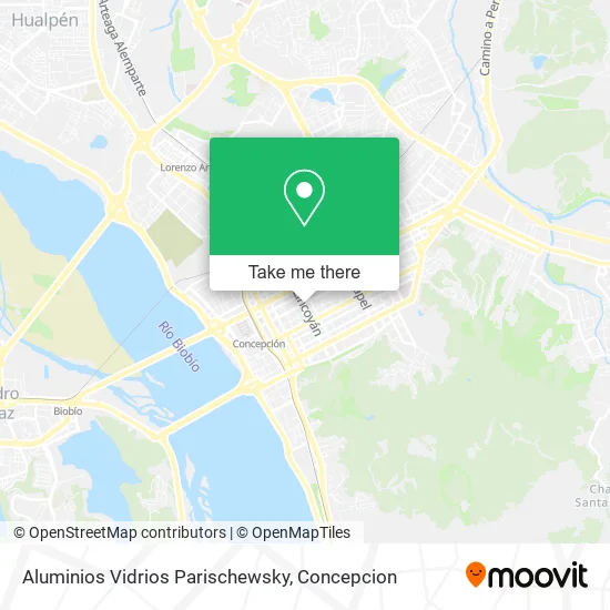 Mapa de Aluminios Vidrios Parischewsky