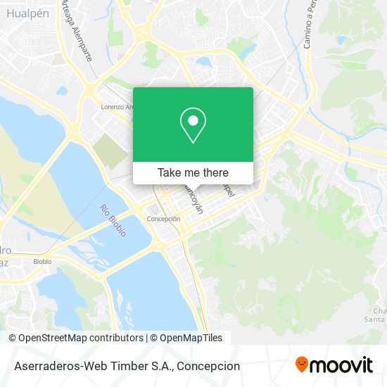 Mapa de Aserraderos-Web Timber S.A.