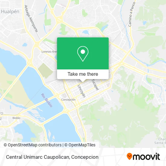 Mapa de Central Unimarc Caupolican