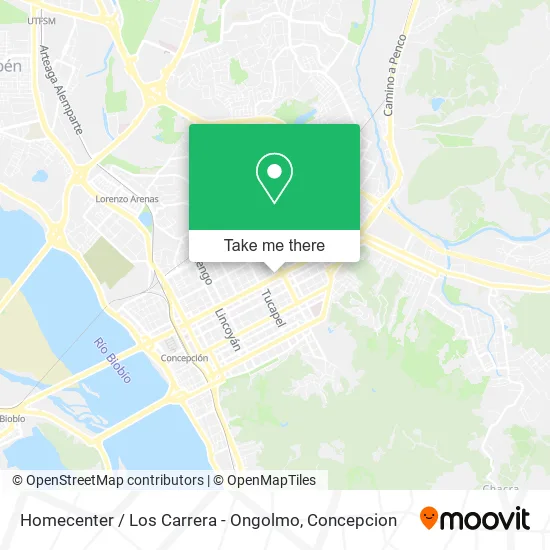 Mapa de Homecenter / Los Carrera - Ongolmo