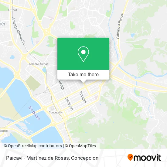 Paicaví - Martínez de Rosas map