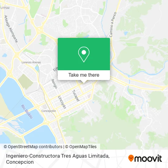 Mapa de Ingeniero-Constructora Tres Aguas Limitada