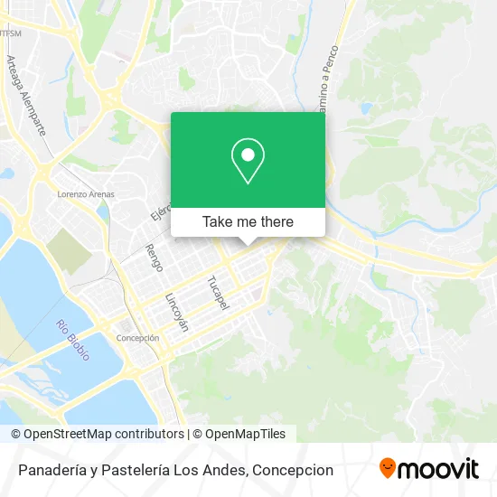 Mapa de Panadería y Pastelería Los Andes