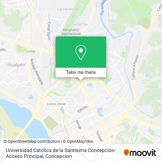 Universidad Católica de la Santísima Concepción-Acceso Principal map