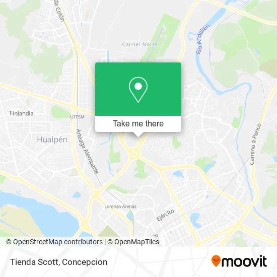 Mapa de Tienda Scott