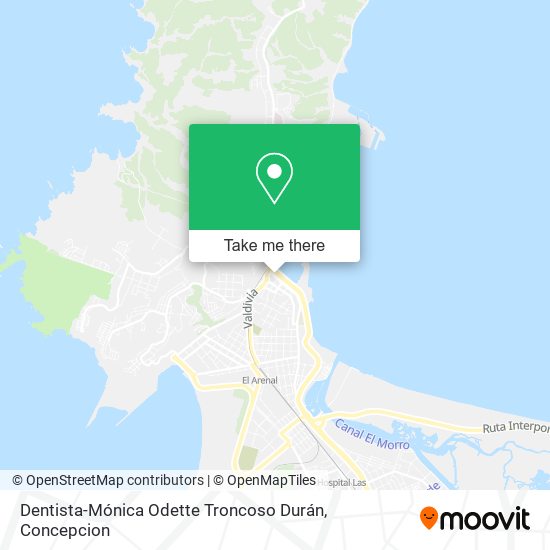 Mapa de Dentista-Mónica Odette Troncoso Durán