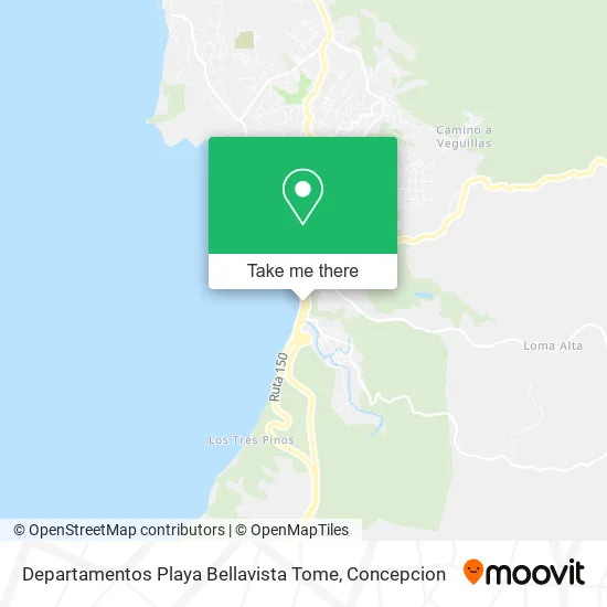 Departamentos Playa Bellavista Tome map