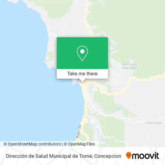 Dirección de Salud Municipal de Tomé map