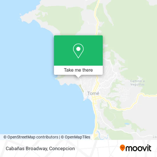 Cabañas Broadway map