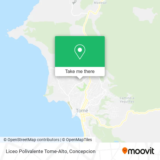 Liceo Polivalente Tome-Alto map