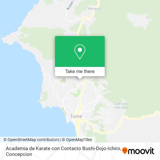 Mapa de Academia de Karate con Contacto Bushi-Dojo-Ichiro