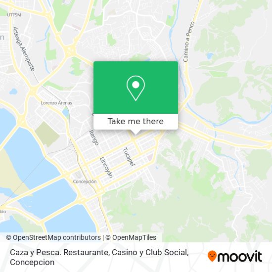 Caza y Pesca. Restaurante, Casino y Club Social map