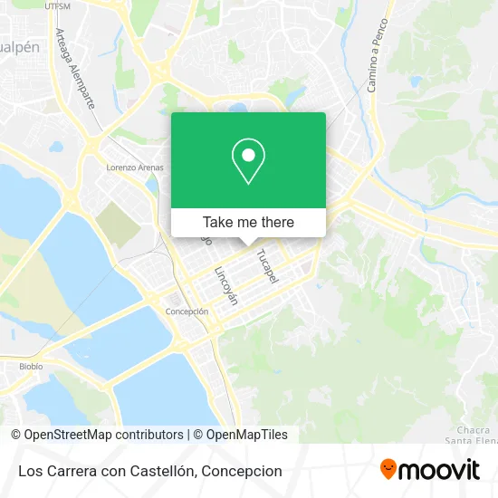 Mapa de Los Carrera con Castellón