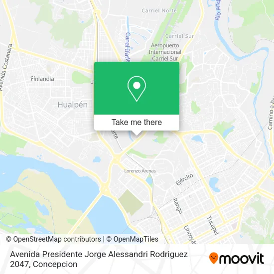 Mapa de Avenida Presidente Jorge Alessandri Rodriguez 2047