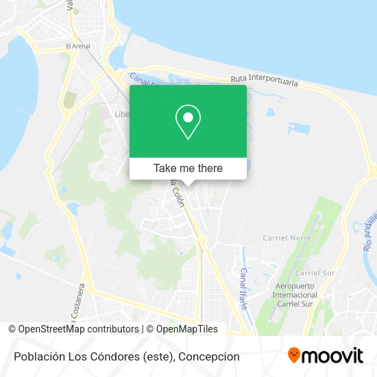 Mapa de Población Los Cóndores (este)