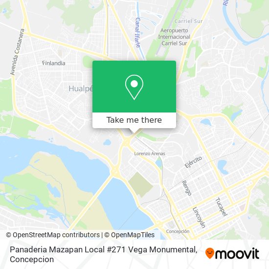 Mapa de Panaderia Mazapan Local #271 Vega Monumental