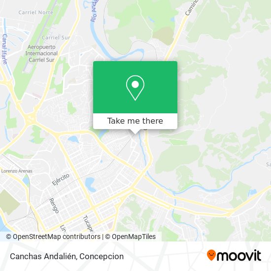Canchas Andalién map