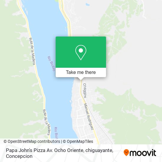 Papa John's Pizza Av. Ocho Oriente, chiguayante map