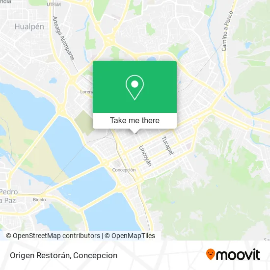 Mapa de Origen Restorán