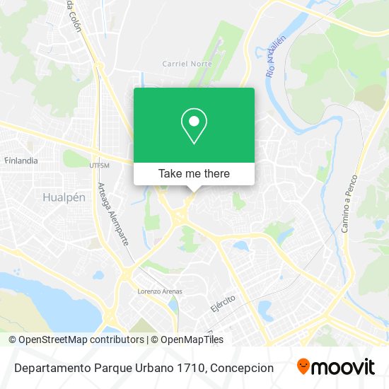 Departamento Parque Urbano 1710 map