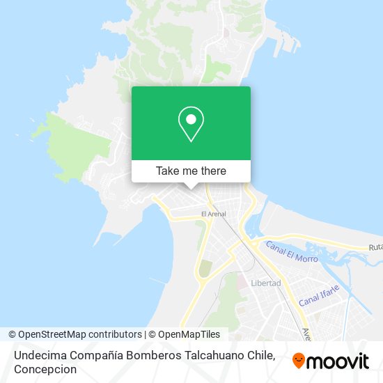 Mapa de Undecima Compañía Bomberos Talcahuano Chile