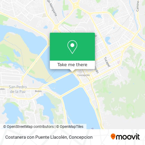 Costanera con Puente Llacolén map