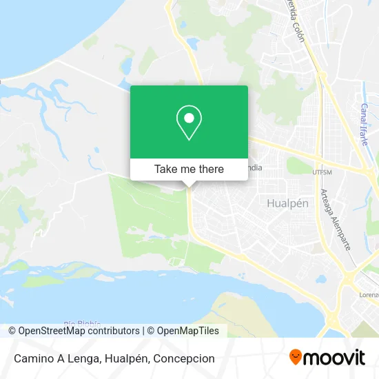 Mapa de Camino A Lenga, Hualpén