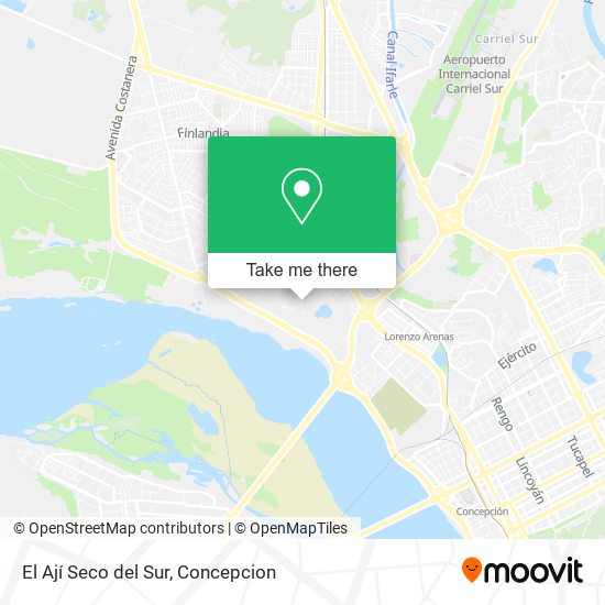 El Ají Seco del Sur map