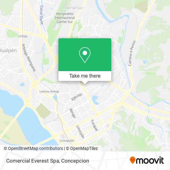 Mapa de Comercial Everest Spa