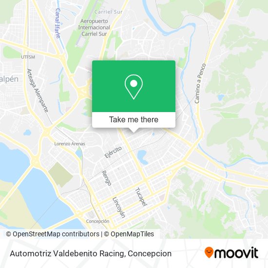 Mapa de Automotriz Valdebenito Racing