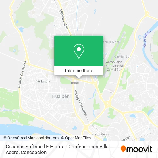 Casacas Softshell E Hipora - Confecciones Villa Acero map