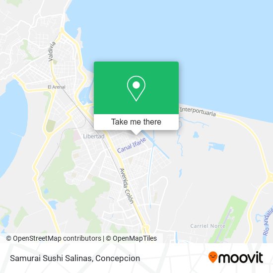 Mapa de Samurai Sushi Salinas
