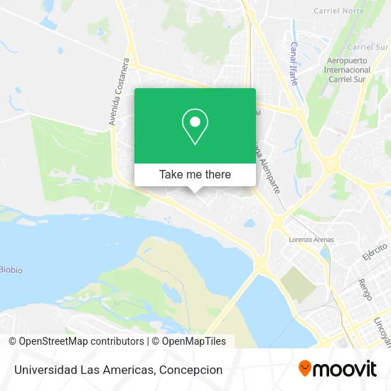 Mapa de Universidad Las Americas