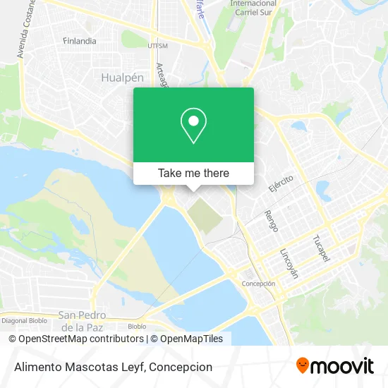 Alimento Mascotas Leyf map