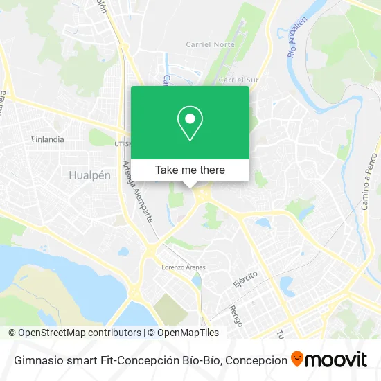 Mapa de Gimnasio smart Fit-Concepción Bío-Bío