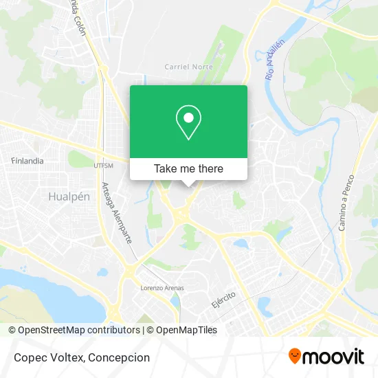 Mapa de Copec Voltex