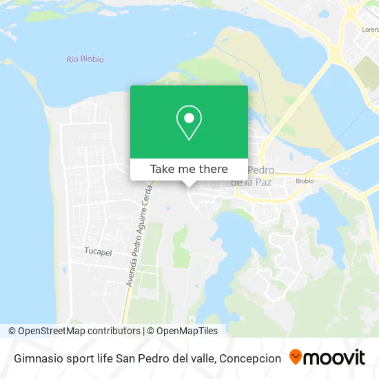 Mapa de Gimnasio sport life San Pedro del valle
